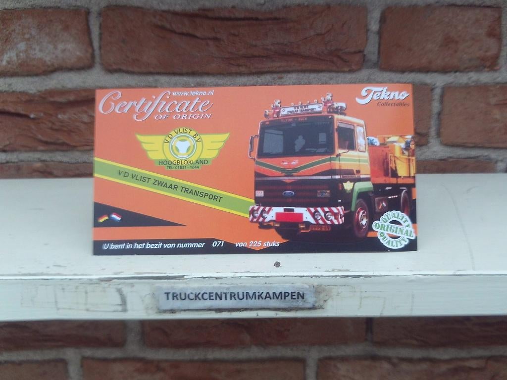 Tekno  Ford  Transcontinental  van  van  der  Vlist., Hobby en Vrije tijd, Modelauto's | 1:50, Ophalen of Verzenden, Nieuw, Bus of Vrachtwagen
