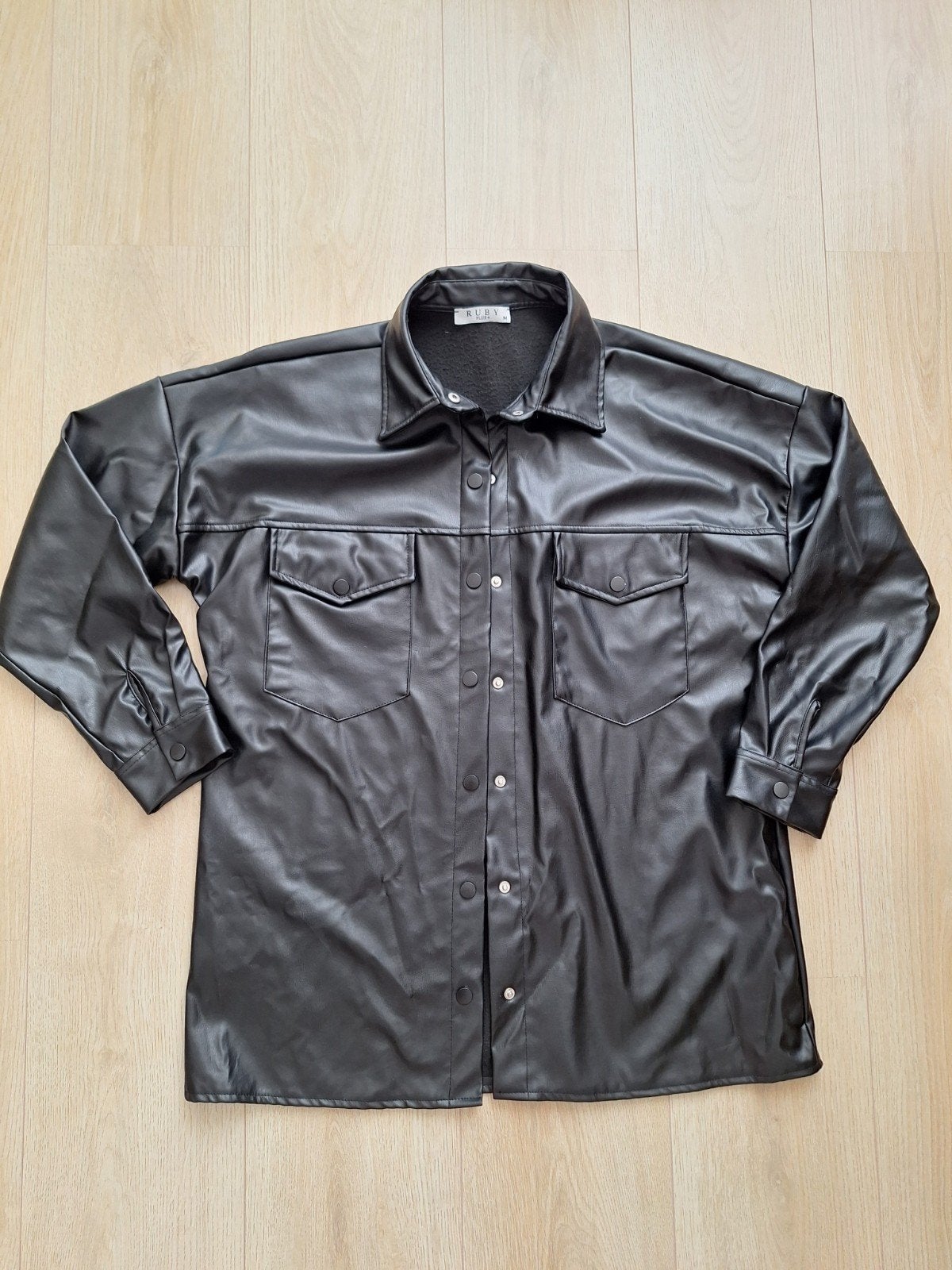 Dames leren jasje/overshirt, Maat 38/40 (M), Zwart, Ophalen of Verzenden, RUBY