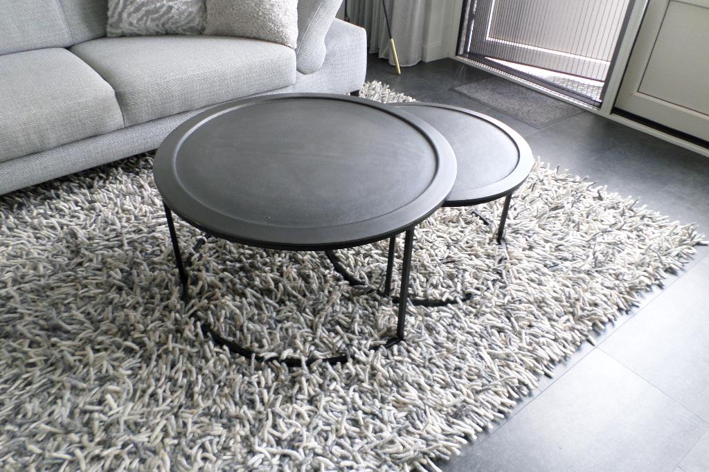 Salontafelset, Huis en Inrichting, Tafels | Salontafels, Ophalen, 50 tot 100 cm, Rond, 50 tot 100 cm