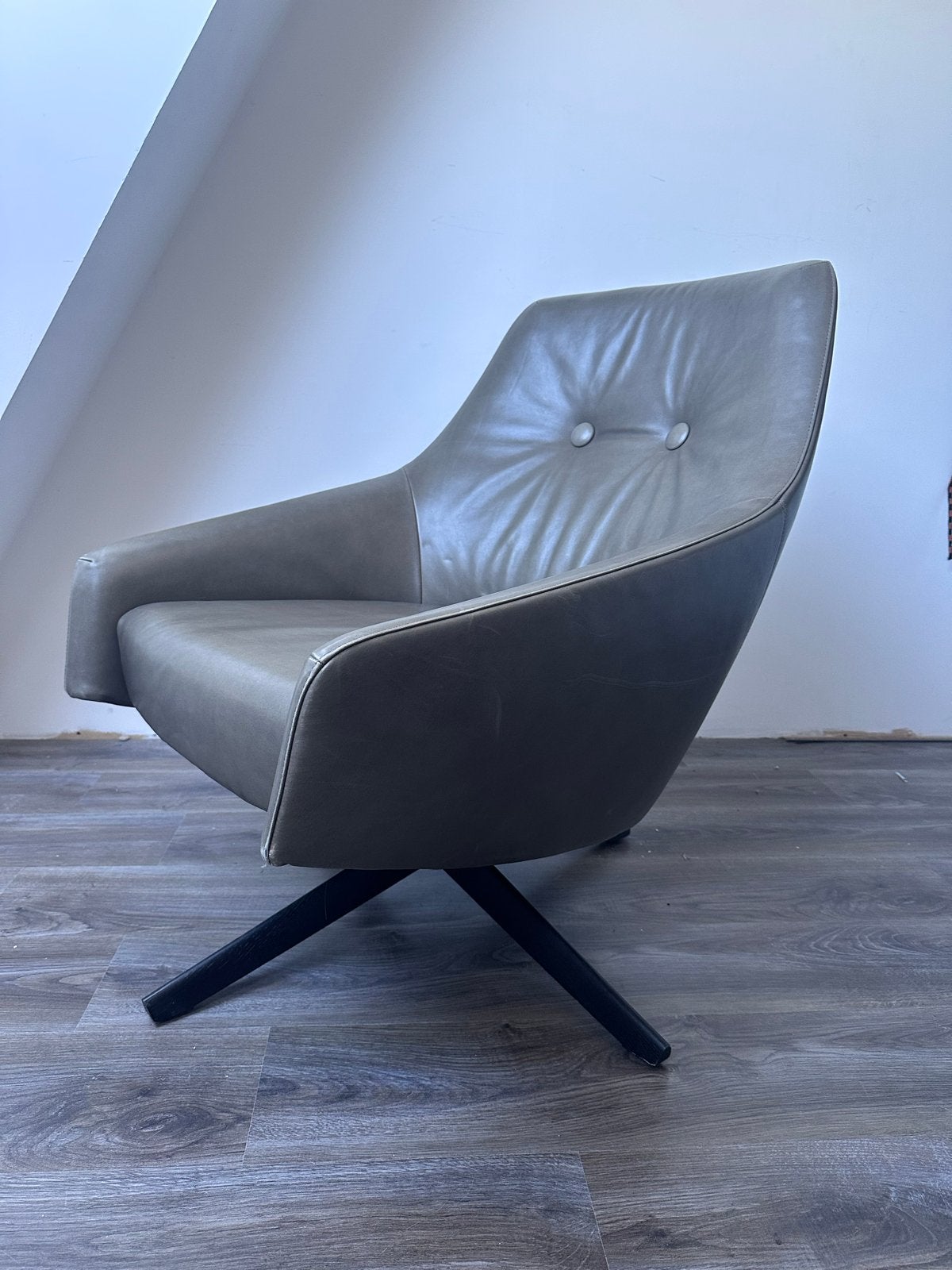 Montis Puk fauteuil - Design stoel van leer, Ophalen, Leer, Zo goed als nieuw, Eén