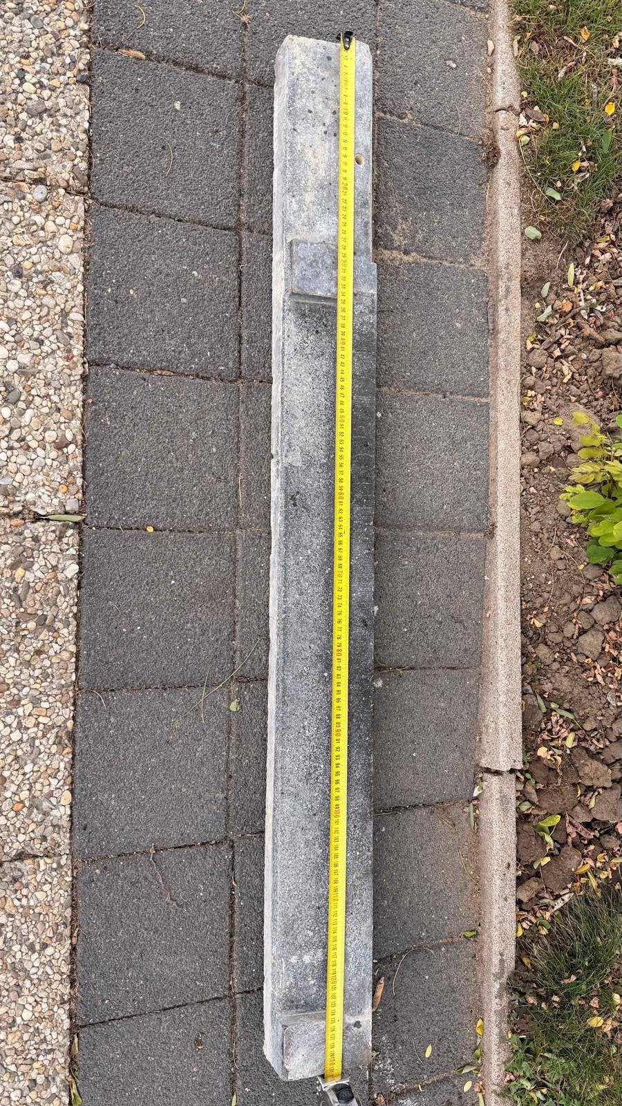 Natuursteen dorpel 130x12  voor opening deur van 92, Doe-het-zelf en Verbouw, Kozijnen en Schuifpuien, Ophalen of Verzenden, Zo goed als nieuw