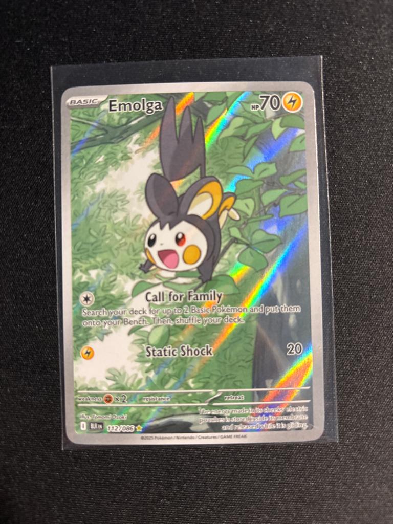Emolga 112/086 | NM | Black Bolt, Hobby en Vrije tijd, Verzamelkaartspellen | Pokémon, Zo goed als nieuw, Losse kaart, Foil, Ophalen of Verzenden