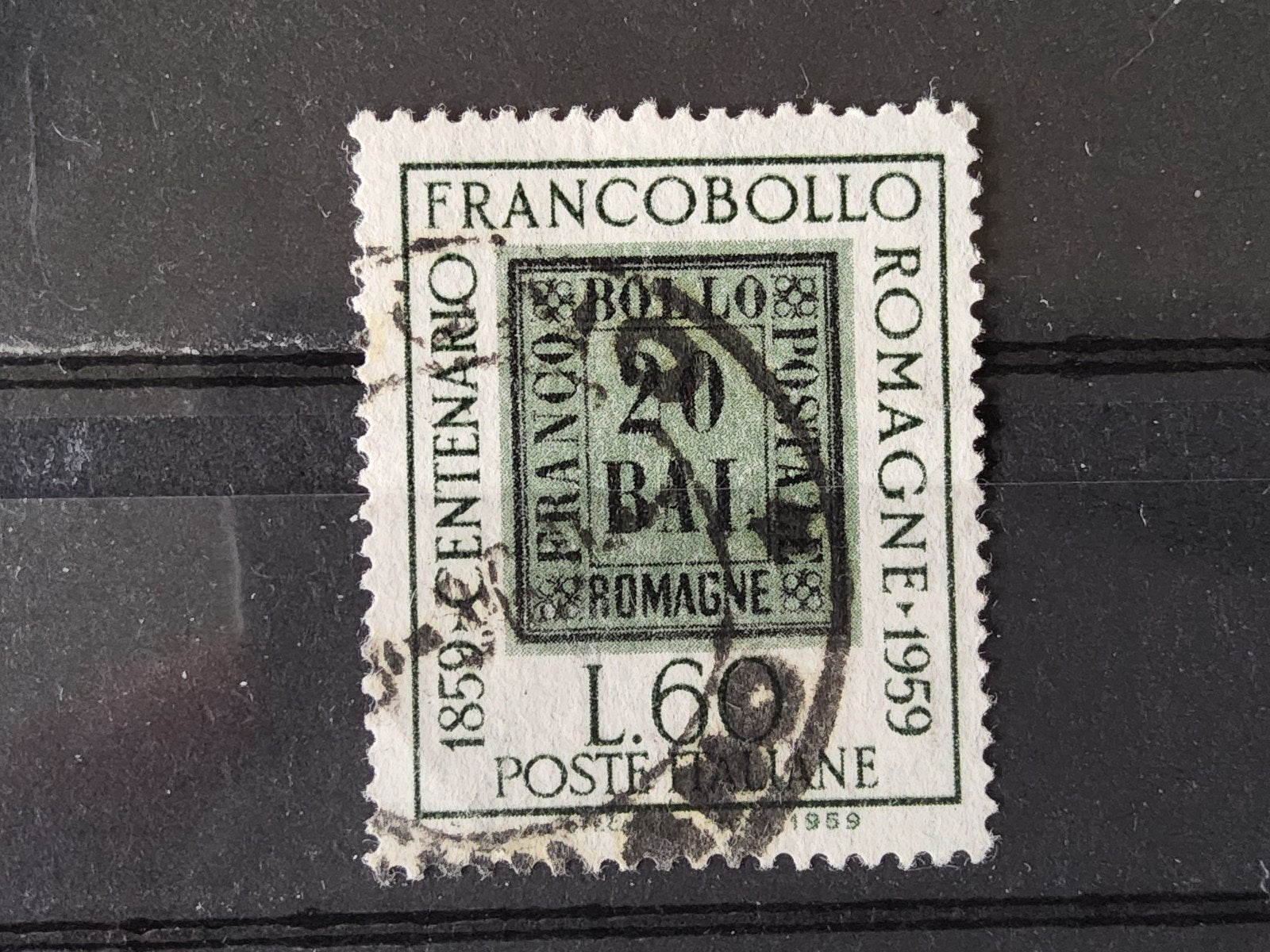 Italiaanse postzegel 1959 - Centenario Romagne, Verzenden, Gestempeld