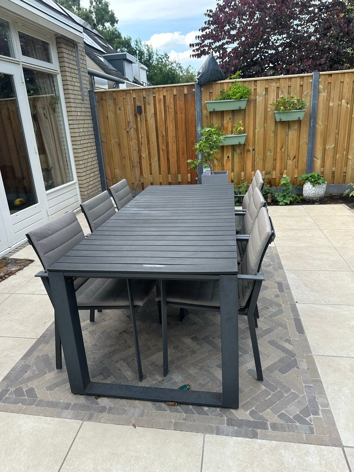 Life Outdoor Tuinset (compleet eettafel, stoelen, loungeset), Ophalen, Gebruikt, Meer dan 8 zitplaatsen, Aluminium