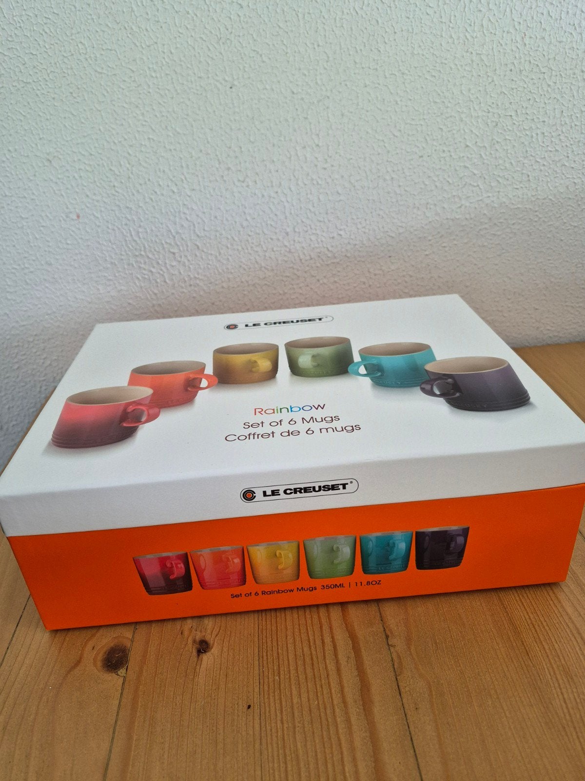 Le Creuset Regenboog Mokken Set - 6 Stuks, Nieuw in Doos, Le Creuset, Overige typen, Nieuw, Ophalen of Verzenden