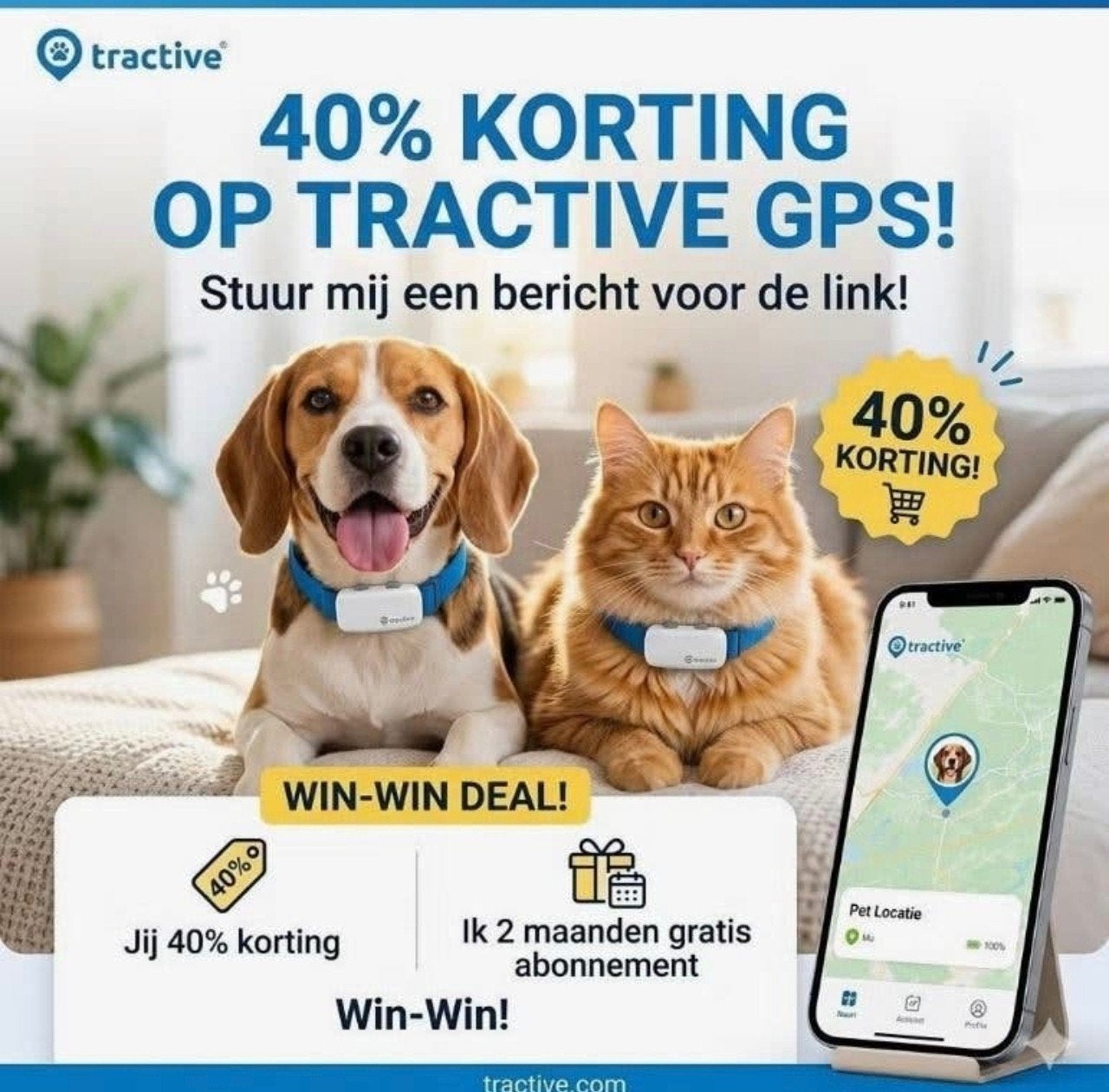 40% korting op een tractive apparaat, Ophalen of Verzenden, Nieuw
