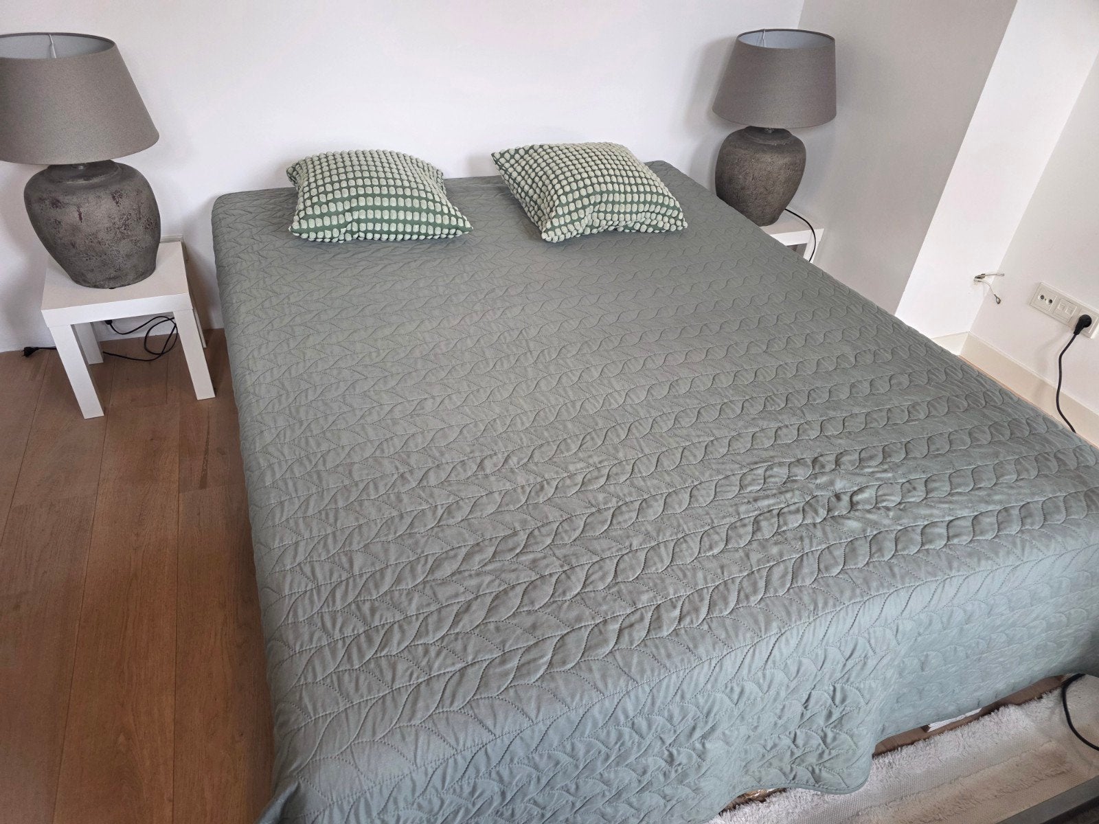 Palletbed 160x200 cm met nieuw Karlsson pocketveermatras, Ophalen, Overige kleuren, Tweepersoons, Industrieel, Modern