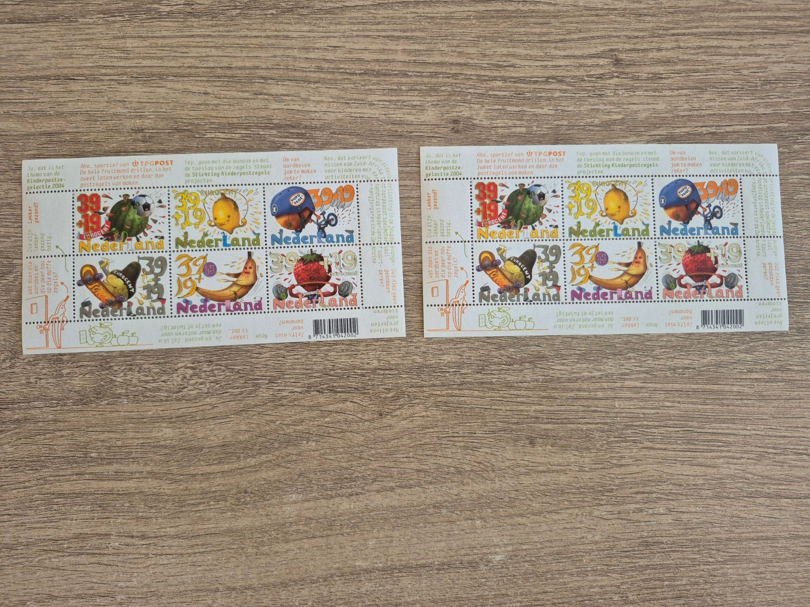 2x Nederland Kinderpostzegels 2004 - Postfris, Postzegels en Munten, Postzegels | Nederland, Ophalen of Verzenden, Na 1940, Postfris