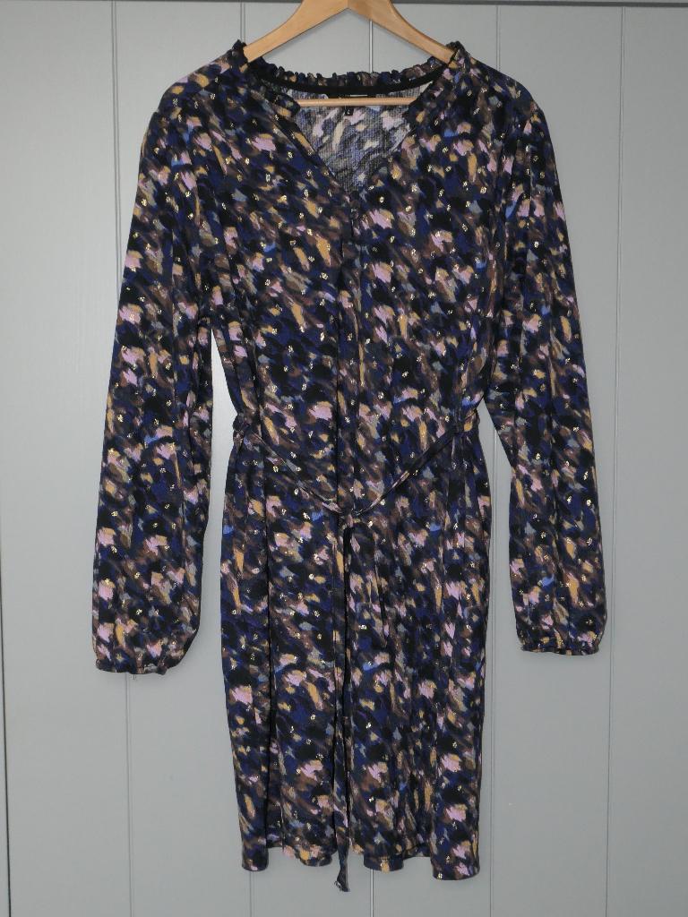 Jurk blauw roze goud | L (46) | MS Mode, Kleding | Dames, Grote Maten, Blauw, Jurk, Ophalen of Verzenden, Zo goed als nieuw