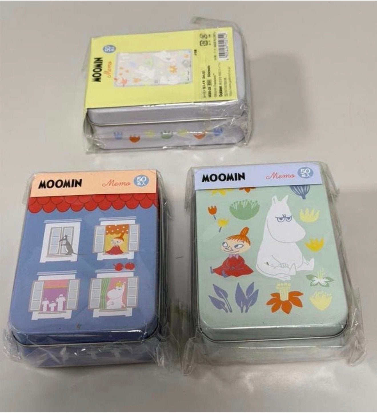 Moomin memo set – 3x metalen blikjes – nieuw Memory cards, Nieuw, Ophalen of Verzenden, H, H