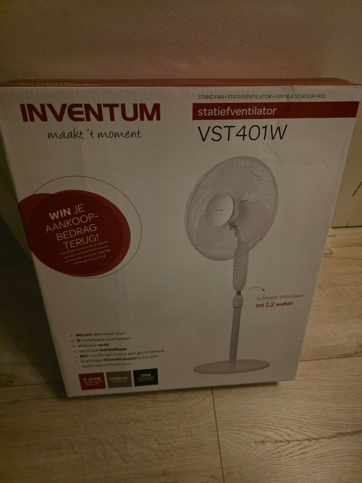 Inventum ventilator nieuw in doos, Ophalen, Nieuw