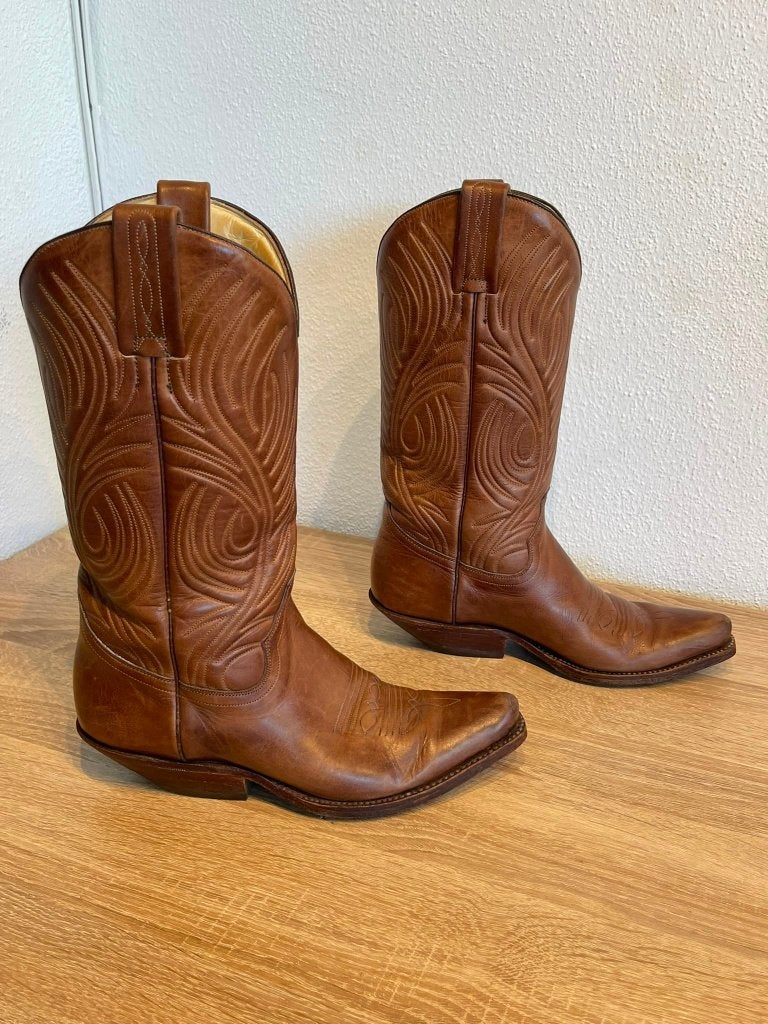 Tony Mora, Cowboylaarzen Western Boots Cognac Leer Mt 38, Hoge laarzen, Tony Mora, Bruin, Tony Mora