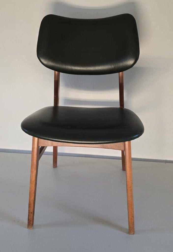 Stoel met leren bekleding in het groen, Huis en Inrichting, Stoelen, Gebruikt, Overige kleuren, Klassiek, Eén