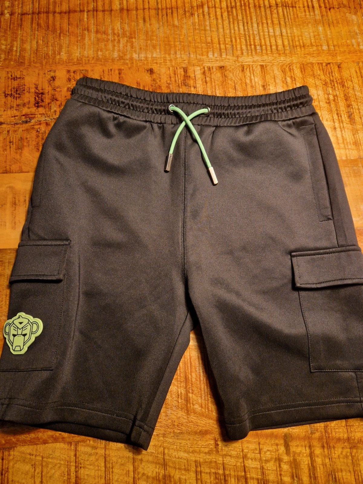 Black Bananas Cargo Short Zwart met Neon Groen, Zwart, Overige maten, Ophalen of Verzenden, Zo goed als nieuw