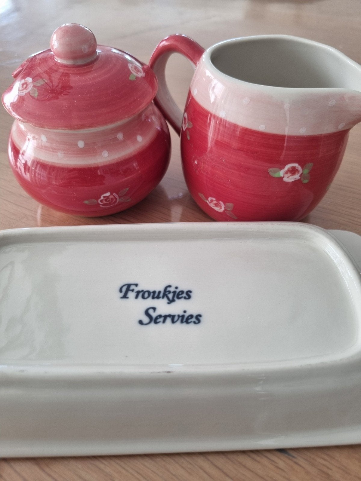 Froukjes servies roomstel melk en suiker kannetje, Huis en Inrichting, Keuken | Servies, Ophalen of Verzenden, Nieuw, Overige stijlen