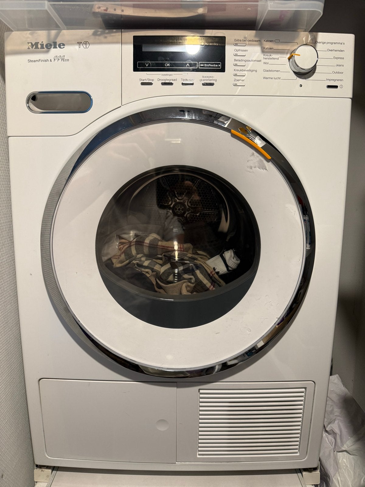 Miele TMG840 WP SteamFinish & Eco warmtepompdroger, Ophalen, 8 tot 10 kg, Zo goed als nieuw, Voorlader