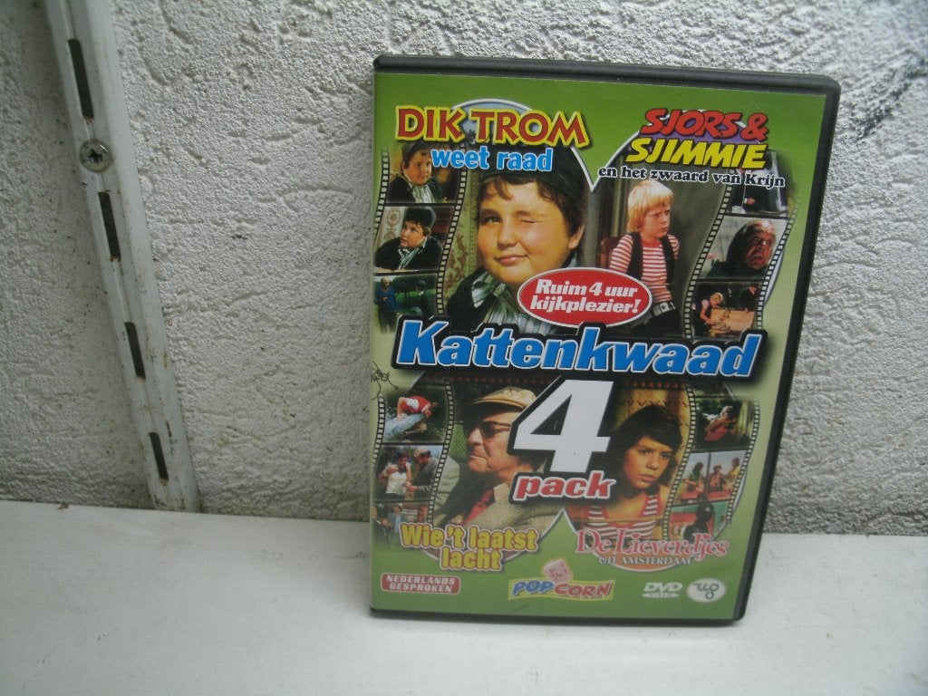 dvd 287k kattekwaad 4 films oa de lievertjes, Alle leeftijden, Ophalen of Verzenden, Zo goed als nieuw