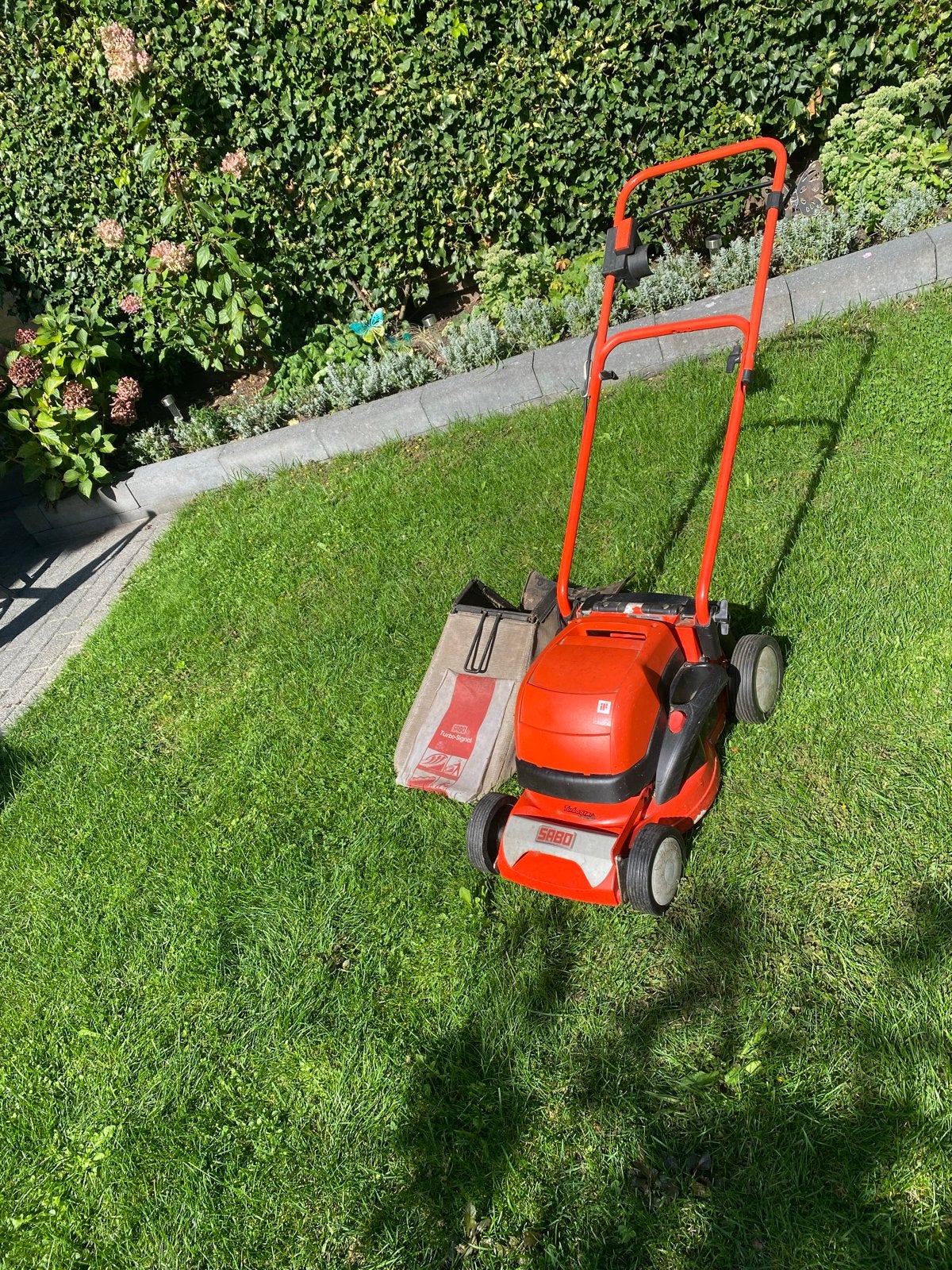 Sabo elektrische grasmaaier 40cm breed met snoer, Ophalen, Gebruikt, Opvangzak