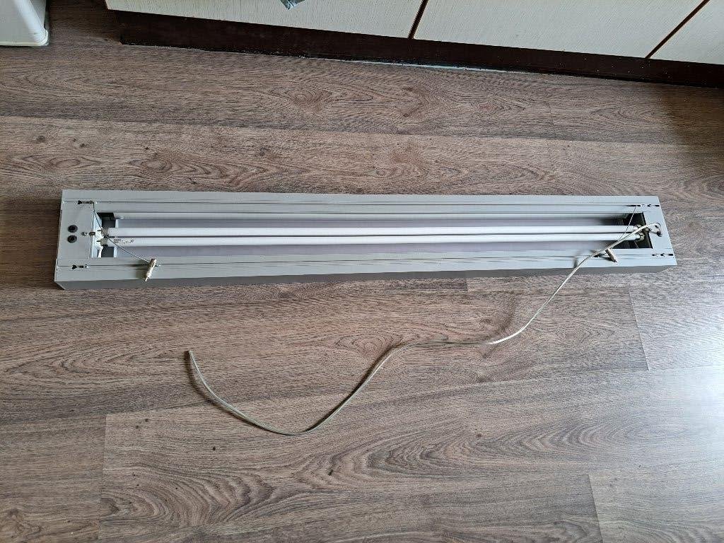 TL lamp met armatuur, Gebruikt, Ophalen of Verzenden, TL- en paneelverlichting, Glas