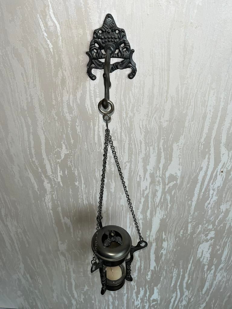 Tinnen wandlicht met geurbak, Antiek en Kunst, Antiek | Tin, Ophalen of Verzenden