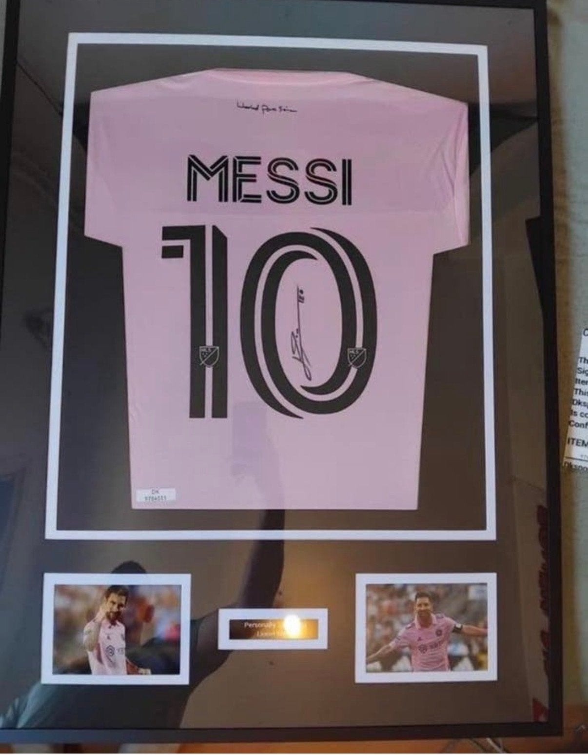 Ingelijst gesigneerd Lionel Messi shirt met certificaat, Ophalen of Verzenden, Nieuw, Buitenlandse clubs, Shirt