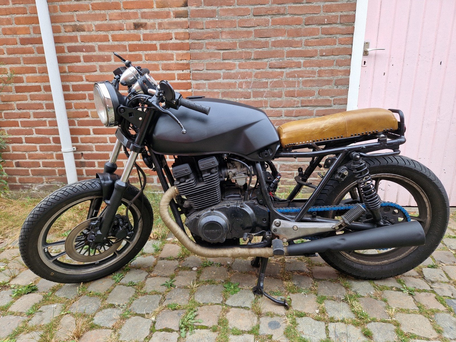 Suzuki GSX400E Café Racer – 1987 – unieke custom build, 400 cc, 2 cilinders, Gebruikt, Minimaal motorrijbewijs A2