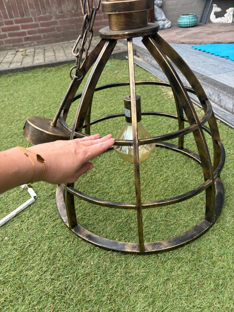 Mooie messing riverdale lamp, Ophalen, 50 tot 75 cm, Indusrieel chique, Zo goed als nieuw