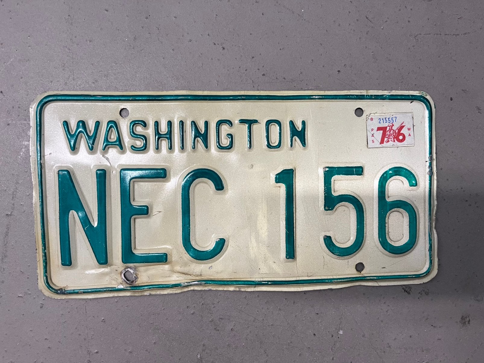 Nummerbord Washington usa 1976, Ophalen, Zo goed als nieuw, Auto's