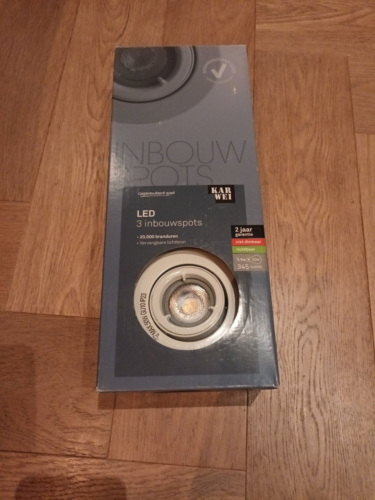 Karwei LED Inbouwspots - 2 stuks, niet dimbaar, 30 tot 60 watt, Led-lamp, GU10, Nieuw