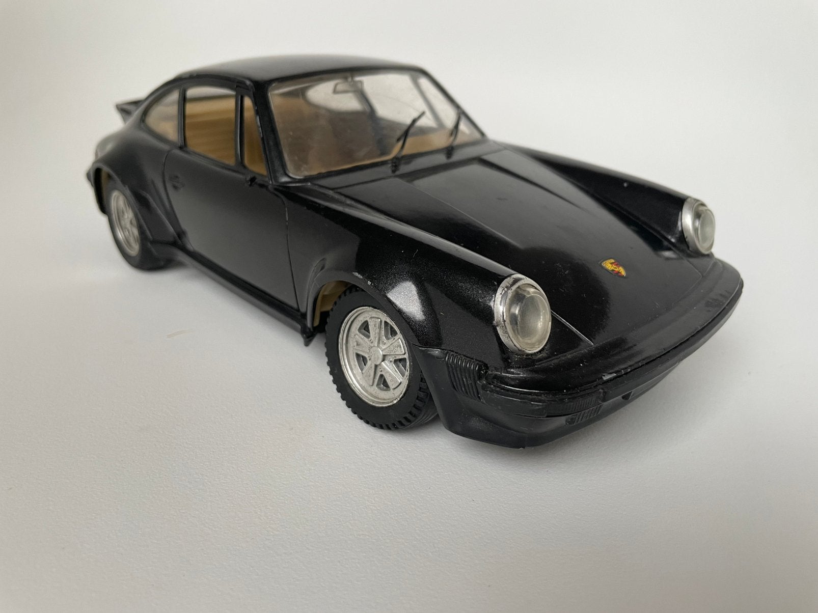 model Porsche 911 Turbo (930), zwart Tonka Polistil 1/16, Ophalen of Verzenden, Gebruikt, Auto, Overige merken