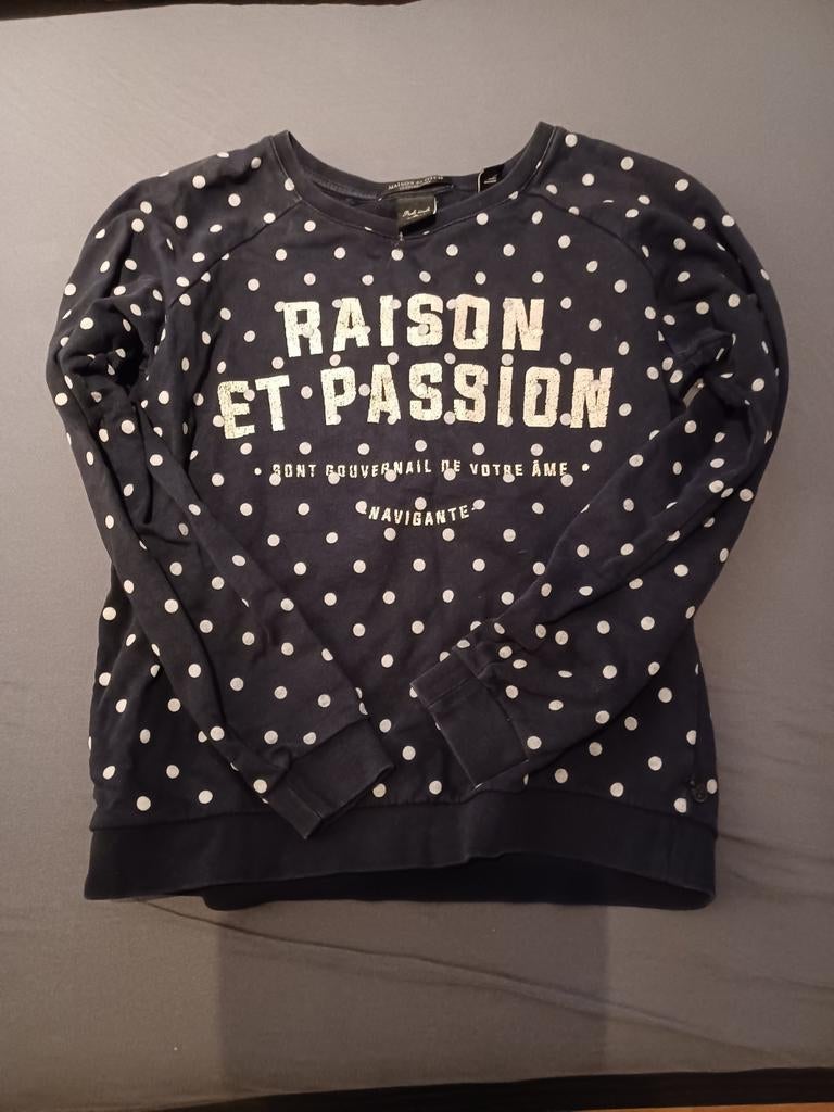 Maison scotch donkerblauwe sweater mt S, Maison Scotch, Maat 36 (S), Gedragen, Verzenden