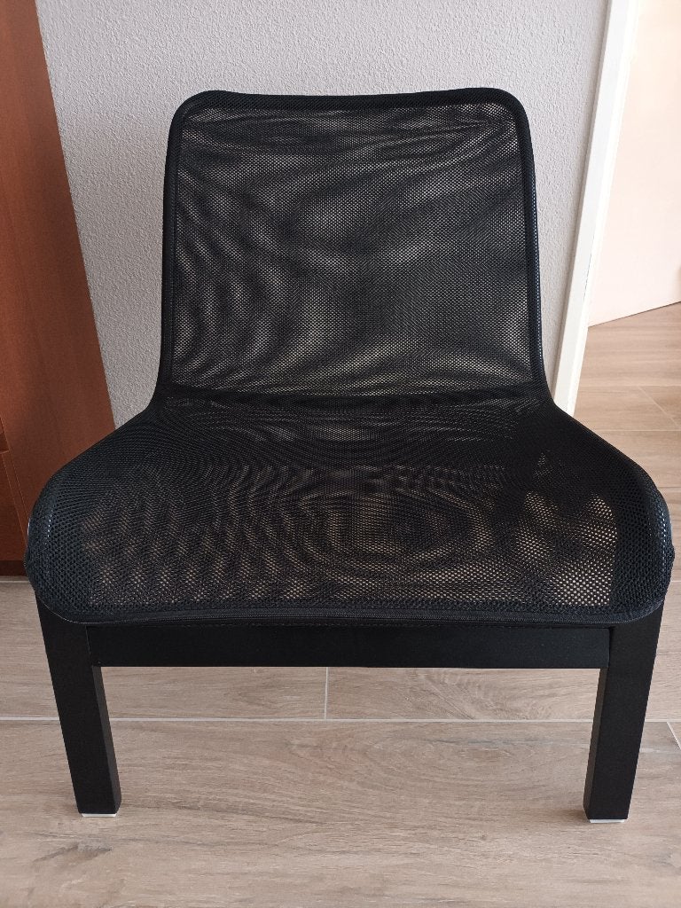 Design fauteuil zwart Nolmyra Ikea berkenfineer & mesh, Huis en Inrichting, Fauteuils, Ophalen, Overige materialen, Minder dan 75 cm