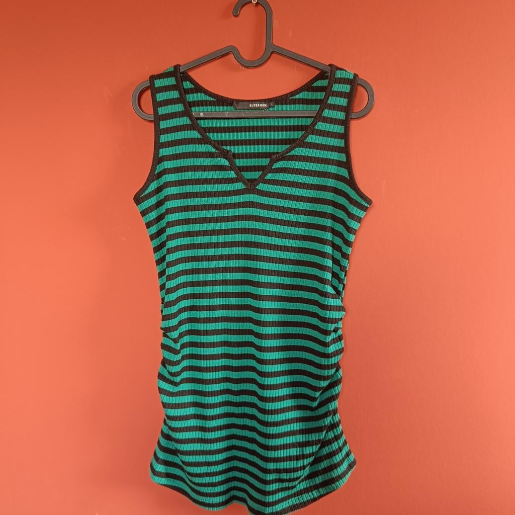 Supermom gestreepte zwangerschapstop maat L, Kleding | Dames, Maat 42/44 (L), Ophalen of Verzenden, Zonder mouw, Groen