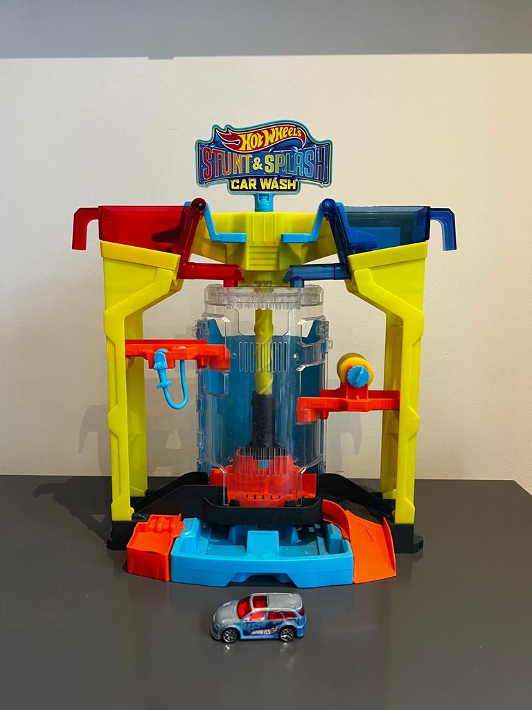 Hot Wheels Stunt & spetter Car Wash speelset, Ophalen, Zo goed als nieuw