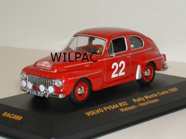 Volvo. PV544. Ixo #22 rally. Monte. Carlo '65. Henriksen. DK, Hobby en Vrije tijd, Ophalen of Verzenden, Nieuw, Auto, Overige merken