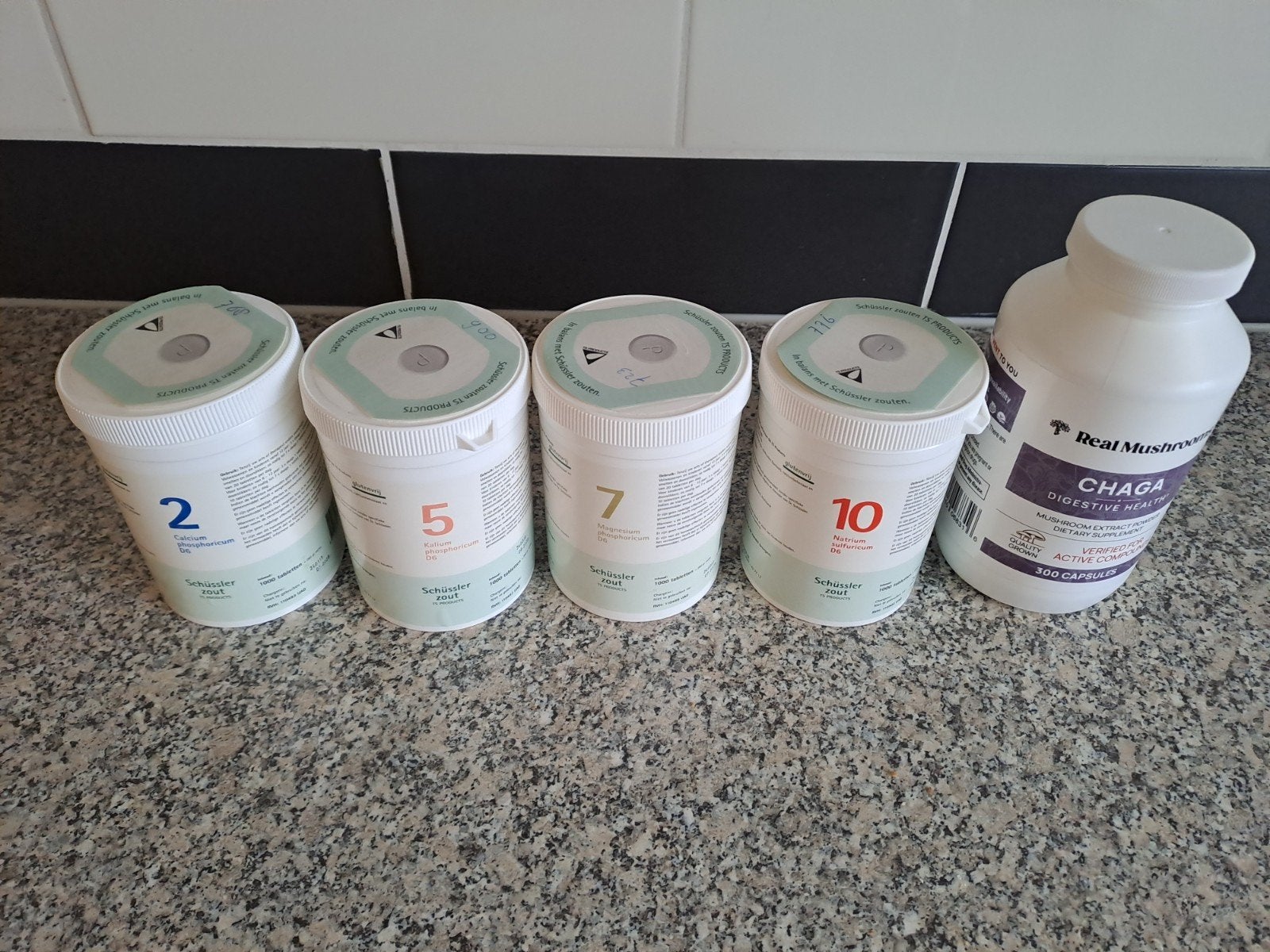 Schussler Zouten 2, 5, 7, 10 en Chaga Supplement, Ophalen of Verzenden, Poeder of Drank
