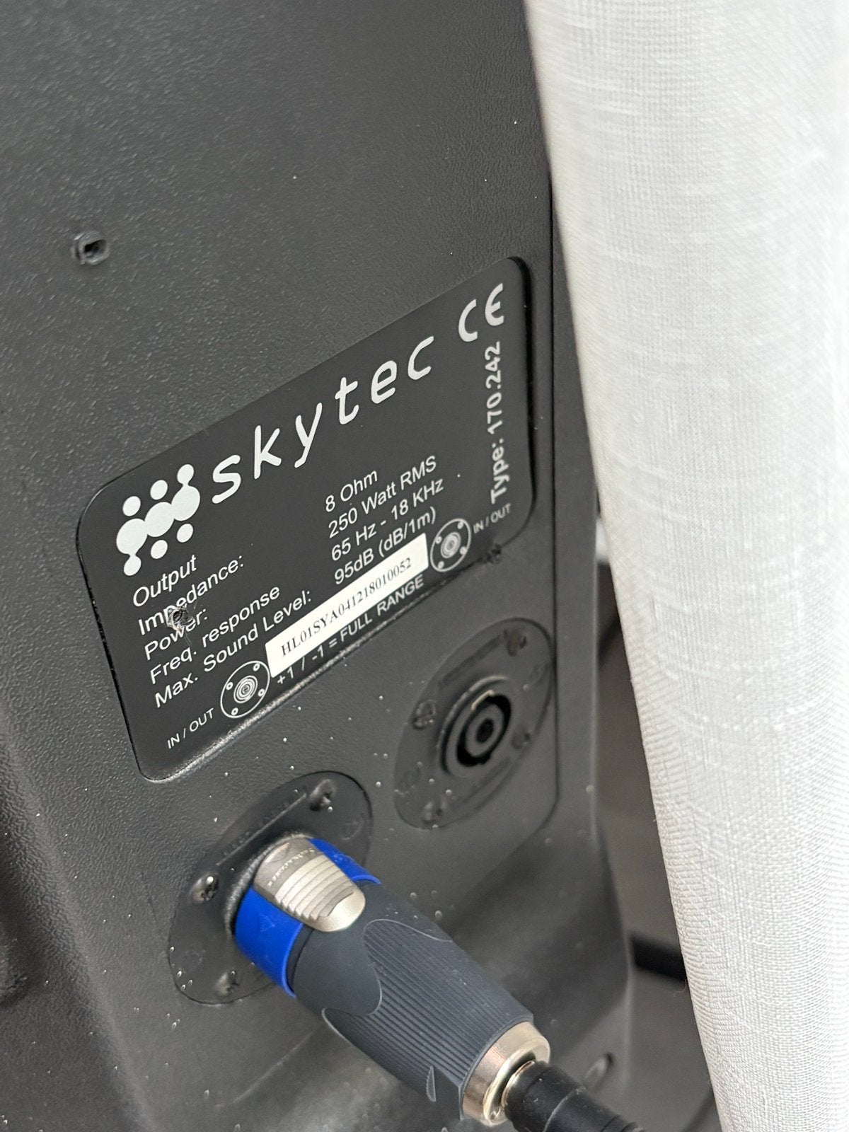 Skytec 170.242 Full Range Speakerset (250W RMS), Gebruikt, Speakerset, Ophalen of Verzenden, 150 watt of meer