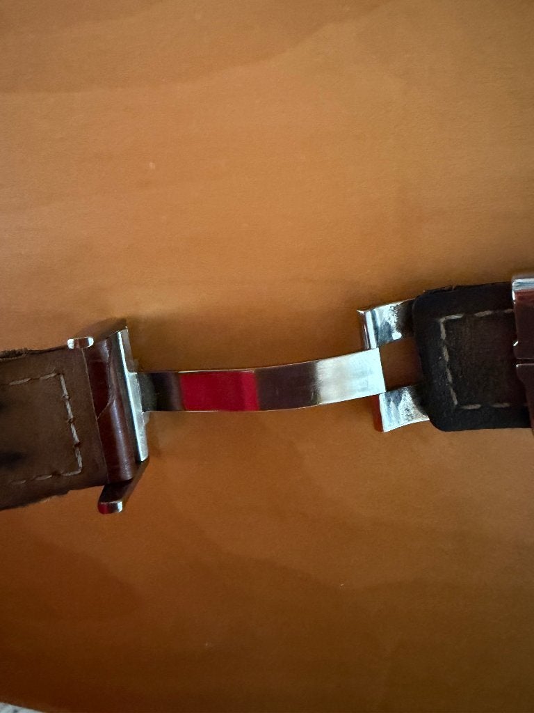 Breitling buckle, Staal, Breitling, Ophalen of Verzenden, Leer