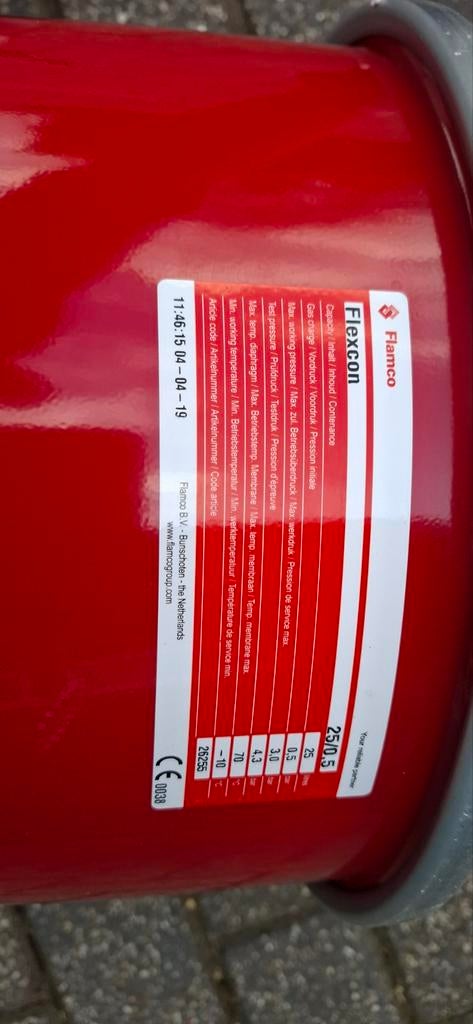 Flexcon Flamco Expansievat 25L, Ophalen of Verzenden, Zo goed als nieuw, Cv-ketel of Combi-ketel