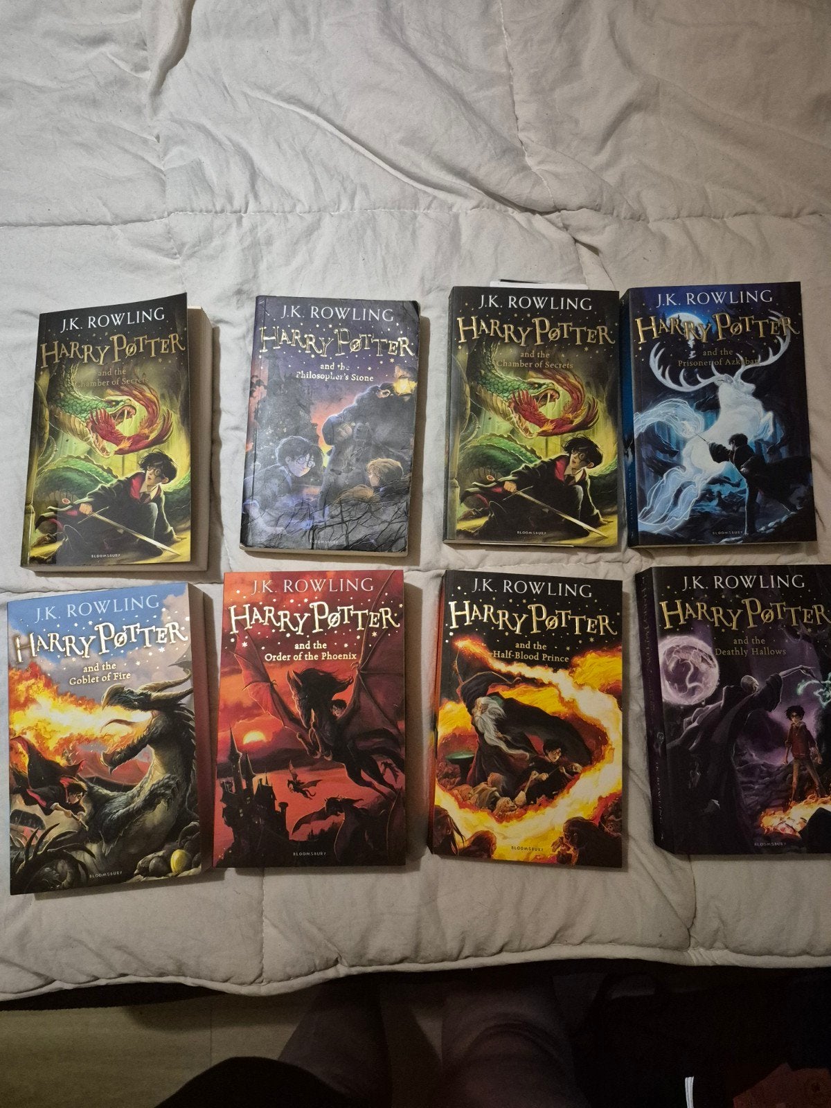 Harry Potter complete set - J.K. Rowling (Engels), Boeken, Fantasy, Zo goed als nieuw, Ophalen