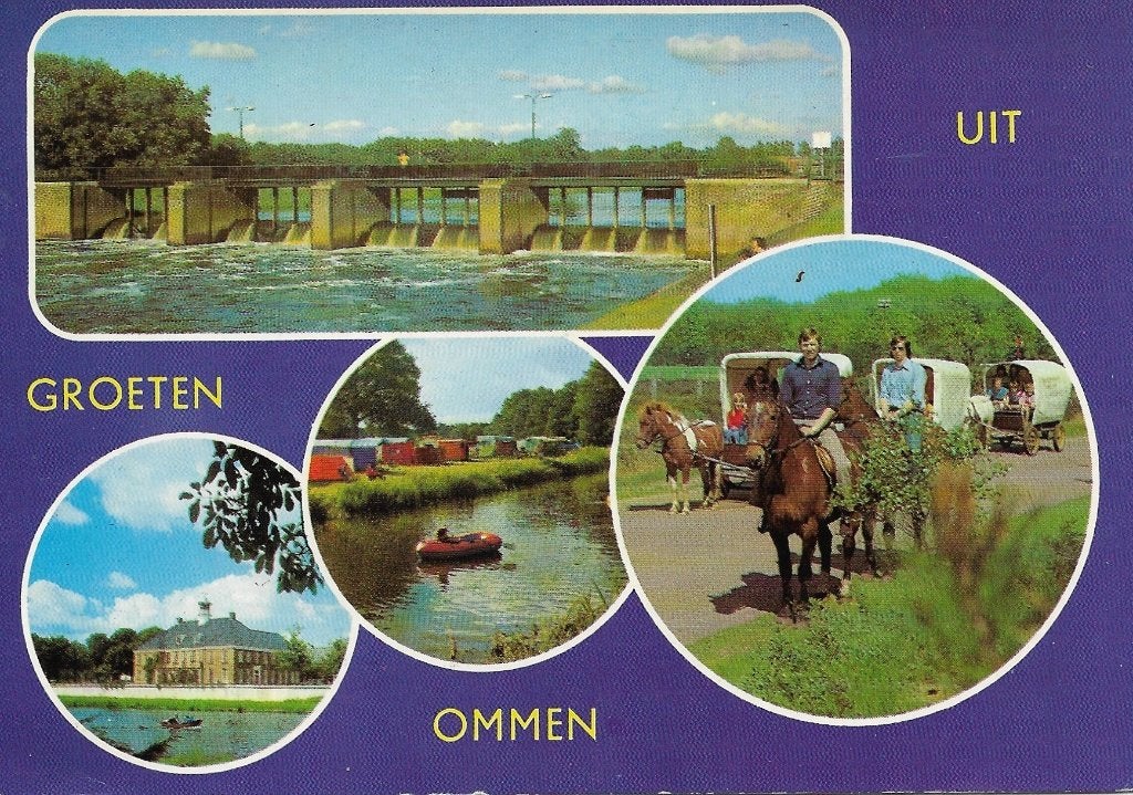Ansichtkaart  	Ommen	4-luik, Verzamelen, Verzenden, 1960 tot 1980, Gelopen, Overijssel