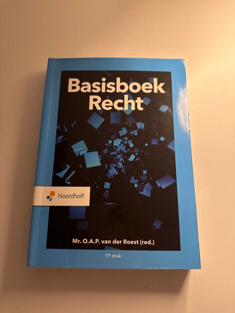 Basisboek Recht - 17e druk, Ophalen of Verzenden, Alpha, Zo goed als nieuw, HBO