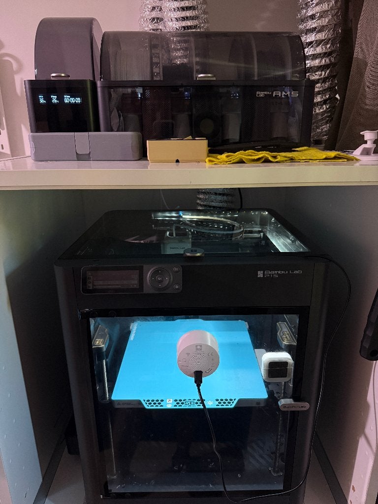 Bambu Lab P1S Combo inclusief AMS, in goede werkende staat., Computers en Software, 3D Printers, Gebruikt, Filament, Ingebouwde Wi-Fi