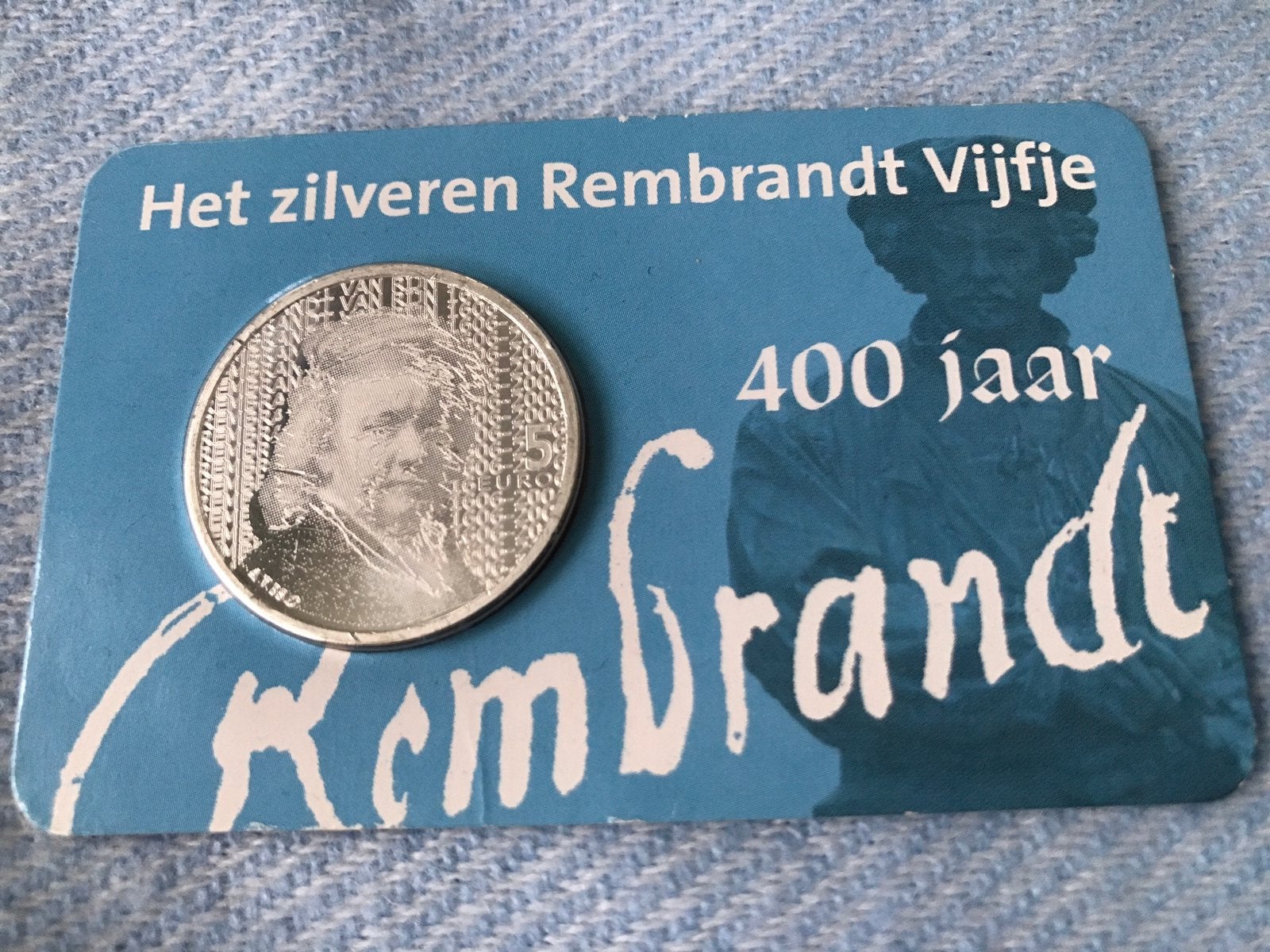 Het Zilveren Rembrandt Vijfje, Ophalen of Verzenden, Koningin Beatrix, Euro's, Zilver