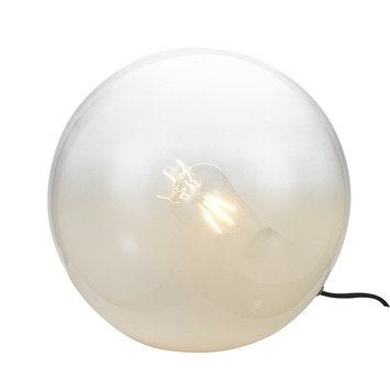 Tafellamp Finn Karwei - Half melkglas, half doorzichtig, Nieuw, Ophalen of Verzenden, Modern, Wit