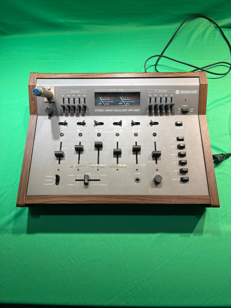 Monacor MPX-8500 Stereo Mixer Equalizer, Muziek en Instrumenten, Mengpanelen, Zo goed als nieuw, Minder dan 5 kanalen, Microfooningang