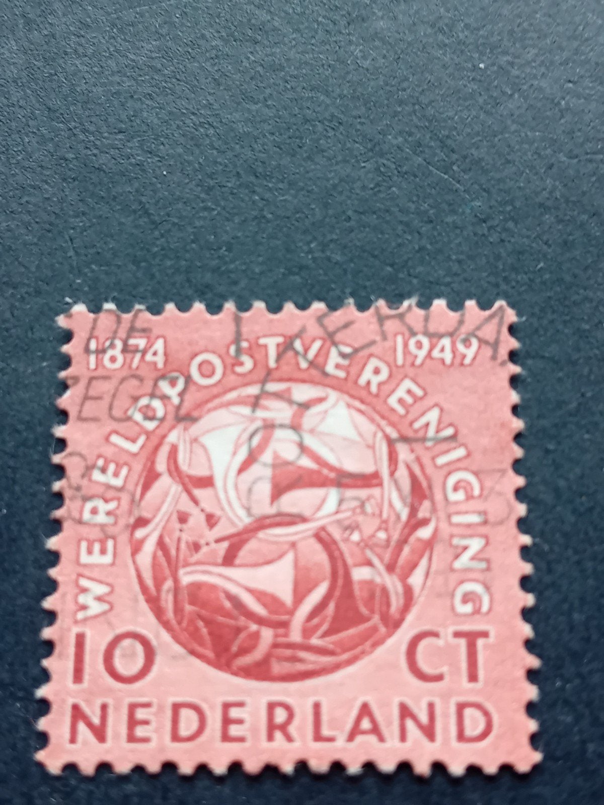 Nederland 1949 Wereldpostvereniging 10 CT postzegel, Ophalen of Verzenden