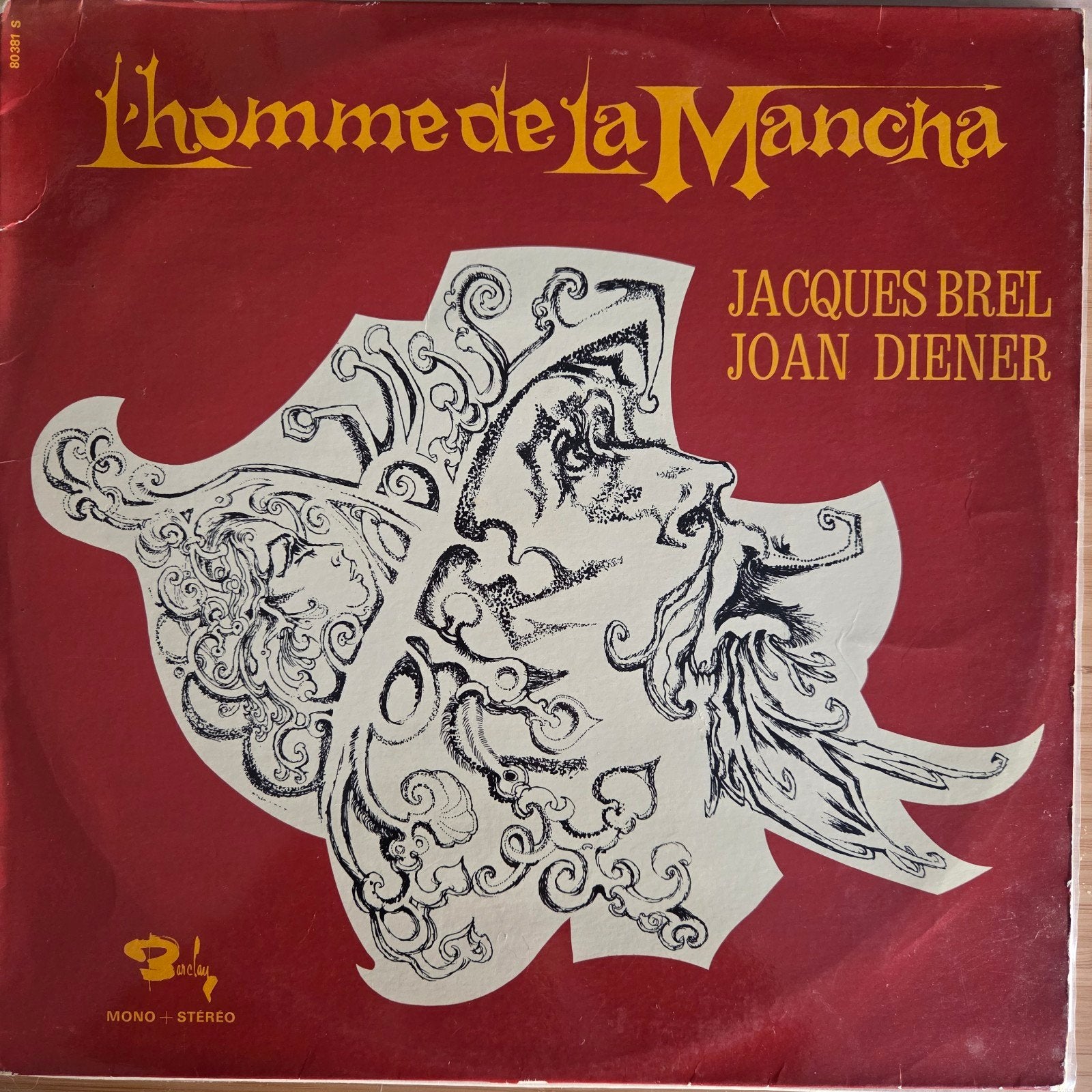 Jacques Brel, Joan Denier - L'homme de la Mancha LP, Ophalen of Verzenden, LP