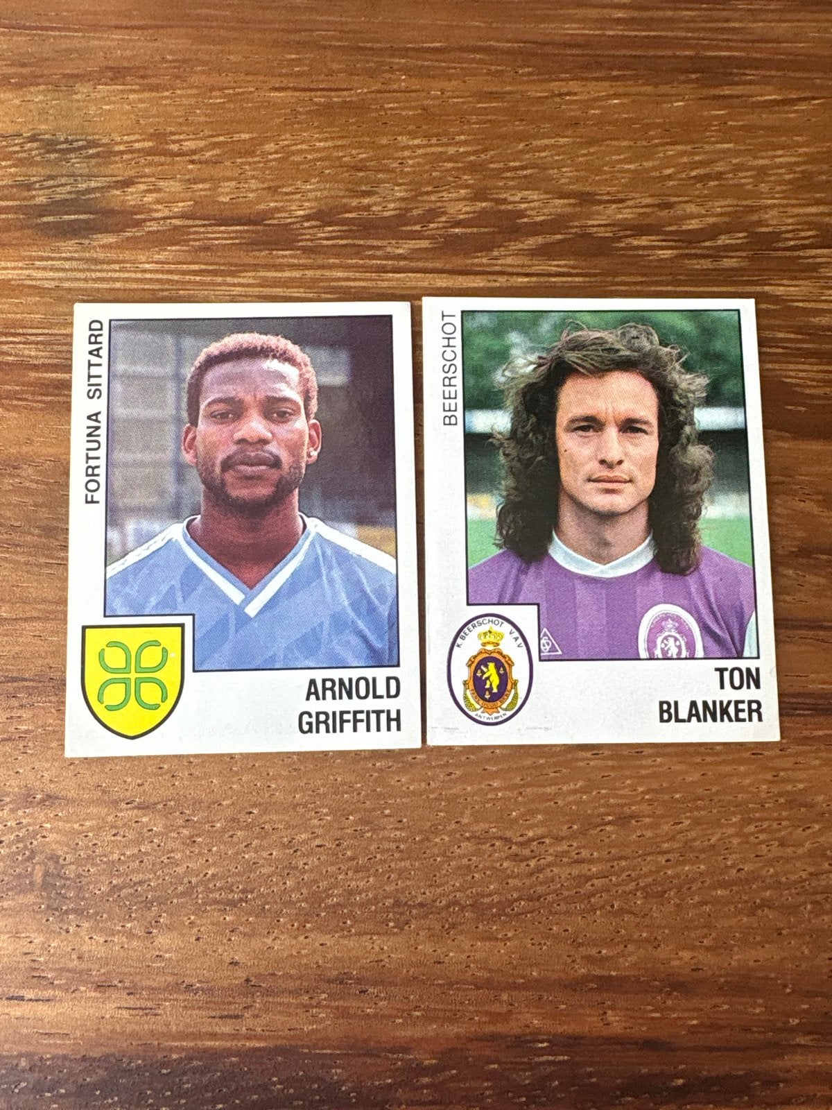 Panini Voetbal 89 Plaatjes: Arnold Griffith & Ton Blanker, Ophalen of Verzenden, Zo goed als nieuw, Stickers en Plaatjes