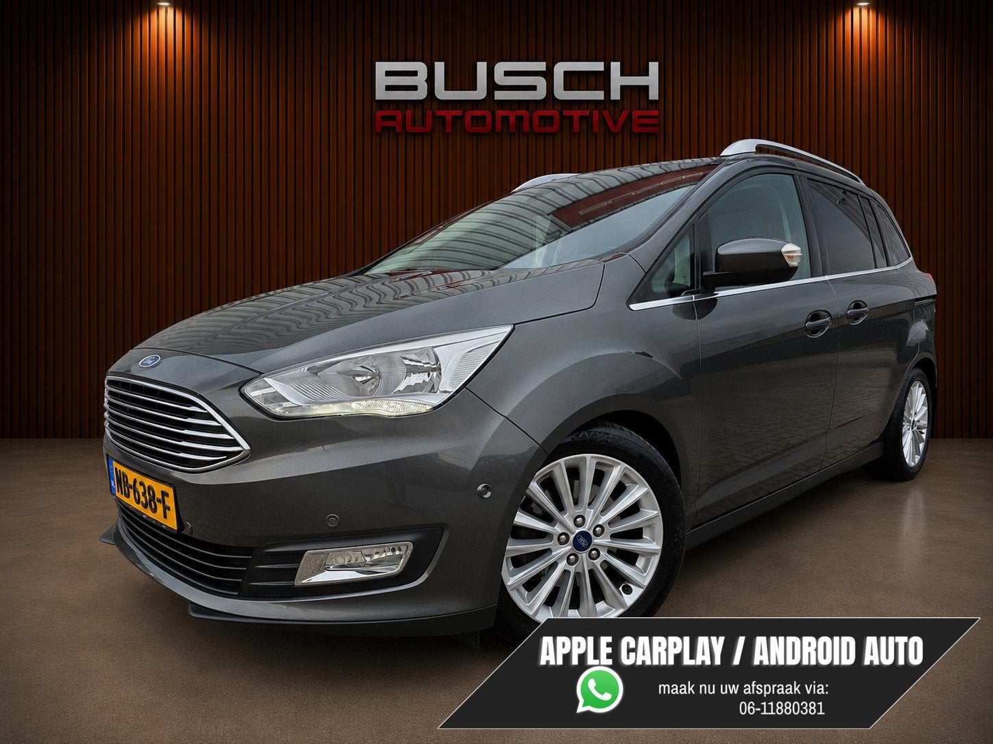 Ford Grand C-Max 1.5 Titanium | AUTOMAAT | PANO | TREKHAAK |, Auto's, Ford, Euro 6, 150 pk, Origineel Nederlands, Bedrijf